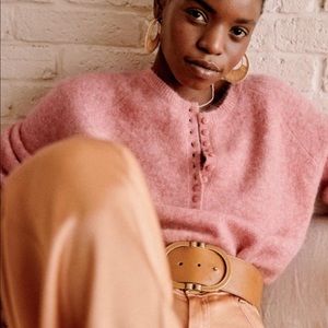 Sezane Leon Jumper Moltted Pink Size L